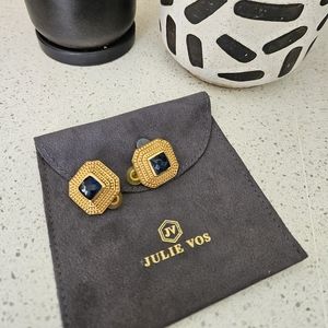 Authentic Luxury Julie Vos Sapphire Blue Clip Earrings